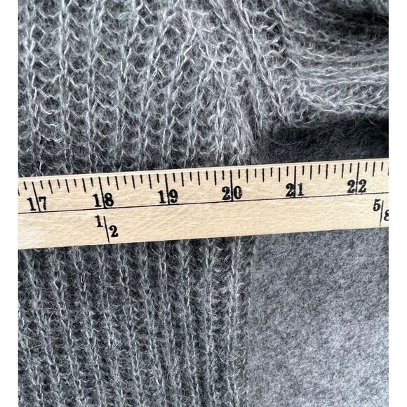 Roberto Collina Sweater Womens M Gray Ombre Mohair Wool Blend Knit Pullover Soft - Picture 6 of 13